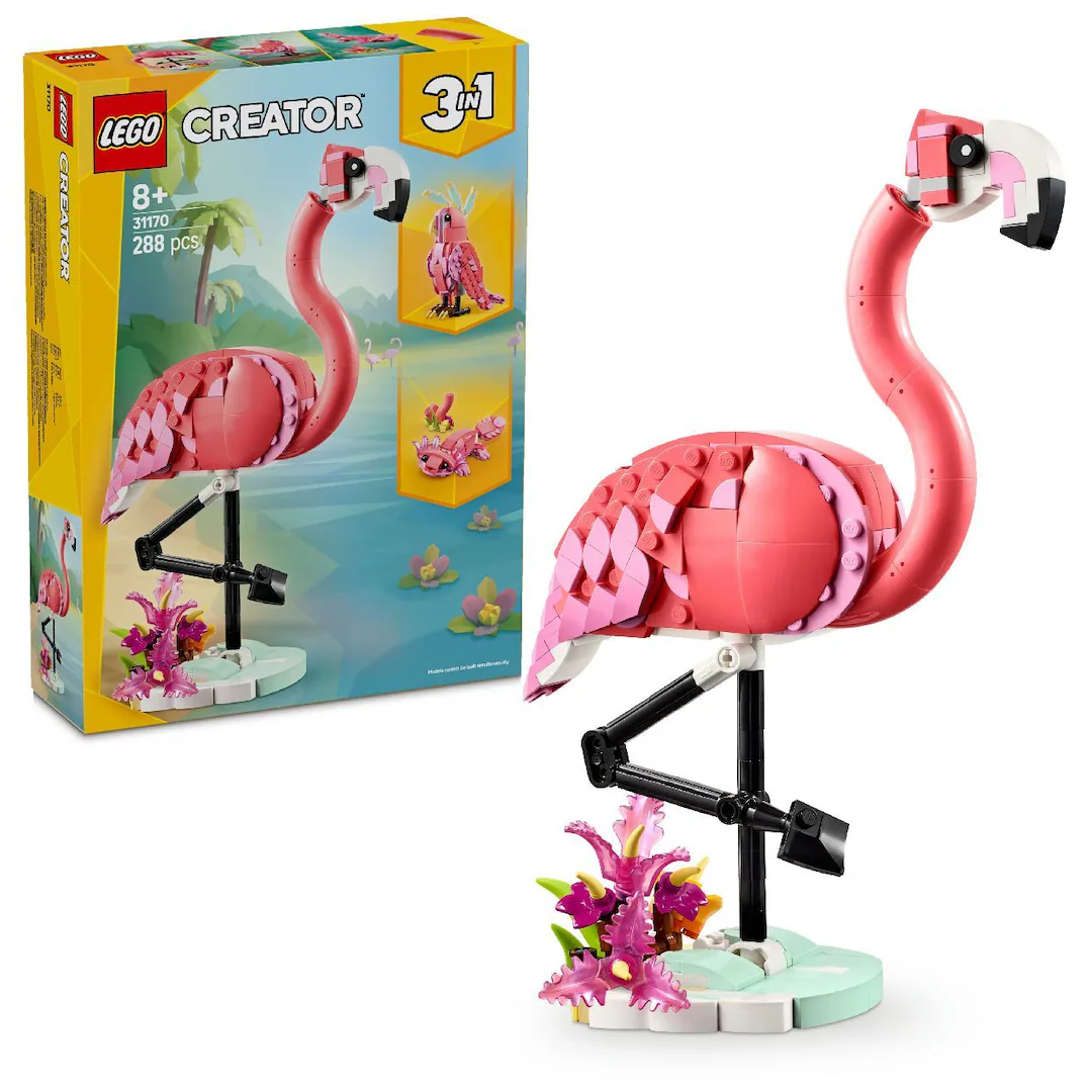 -original-31170-alt1 Creator 3-in-1#31170 Wild Animals: Pink Flamingo - Image 1